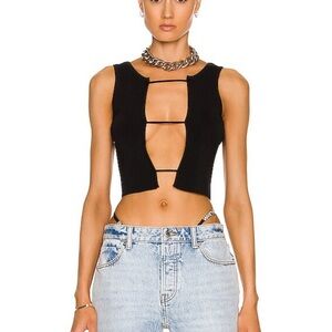 Christopher Esber black lattice tank top
